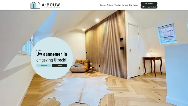 Website van A-Bouw Utrecht