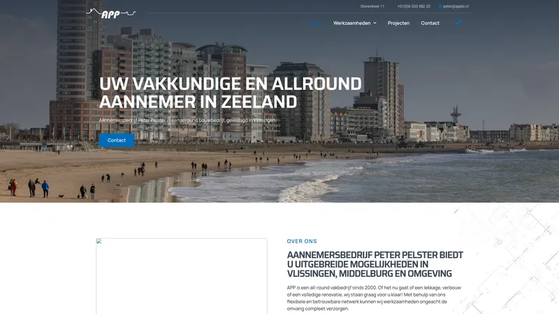 Website van A.P.P. Bouw- & Installatiebedrijf