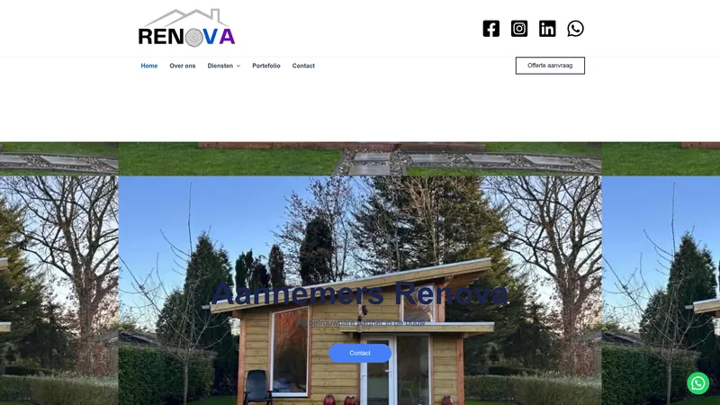 Website van Aannemers Renova