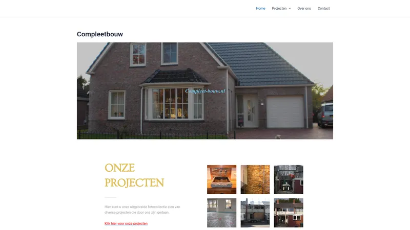 Website van Aannemersbedrijf Compleetbouw