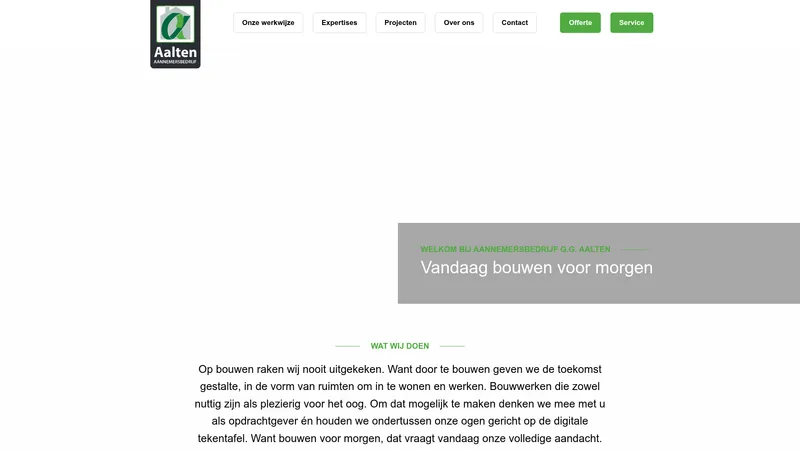 Website van Aannemersbedrijf G.G. Aalten B.V.