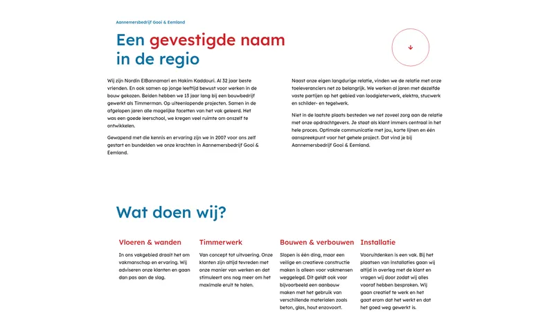 Website van Aannemersbedrijf Gooi- En Eemland