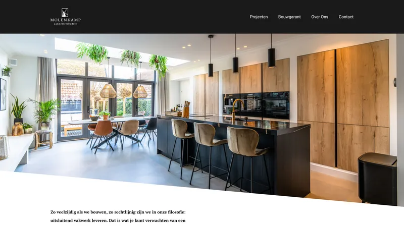 Website van Aannemersbedrijf Molenkamp