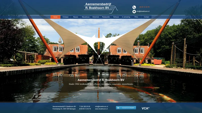 Website van Aannemersbedrijf R. Boekhoorn B.V.