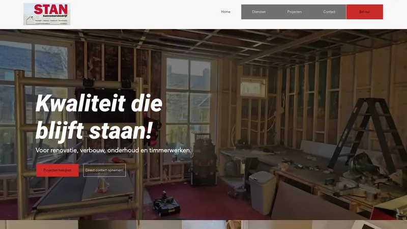 Website van Aannemersbedrijf STAN