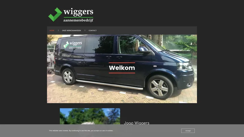 Website van Aannemersbedrijf Wiggers B.V.