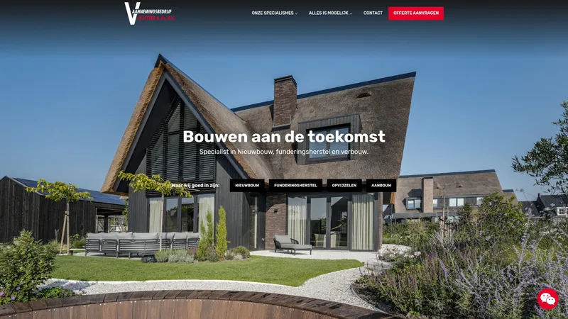 Website van Aannemingsbedrijf W. Visser en Zn B.V.