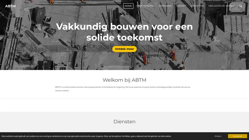 Website van ABTM Bouw