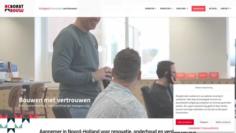 Website van AC Borst Bouw BV