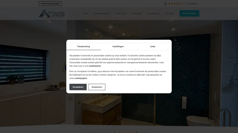Website van Adriaanse afbouw