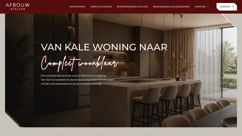 Website van Afbouw Atelier