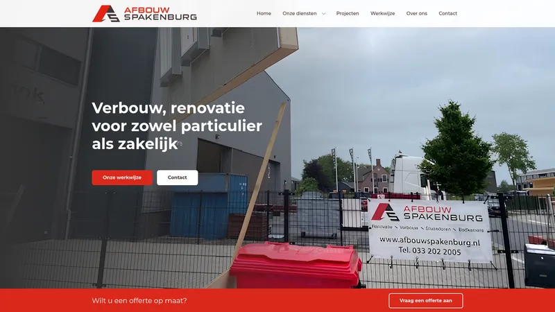 Website van Afbouw Spakenburg