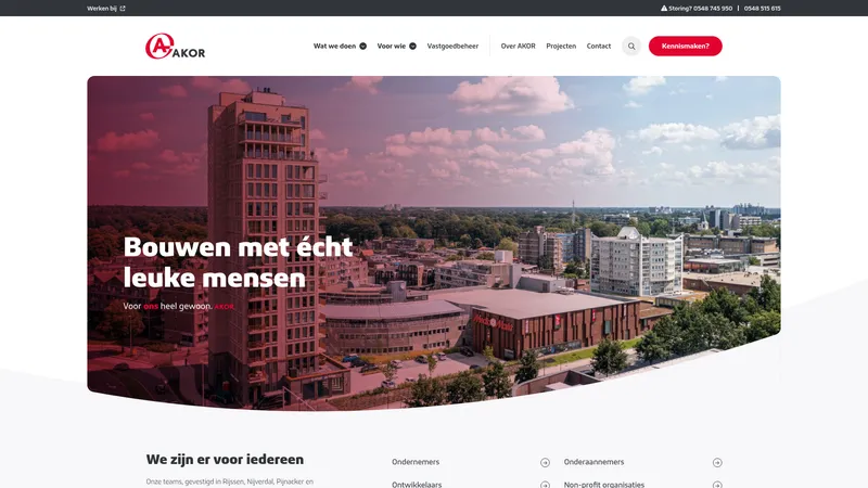 Website van AKOR B.V.