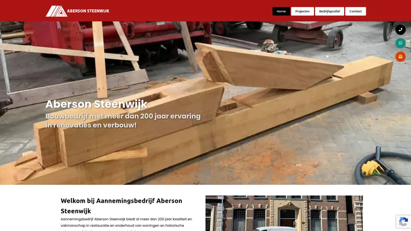 Website van Algemeen Aannemersbedrijf Aberson-Steenwijk B.V.