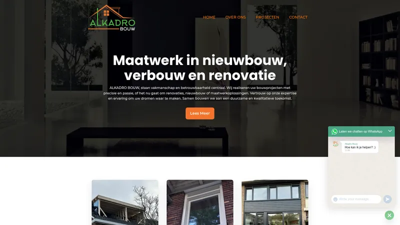 Website van ALKADRO BOUW