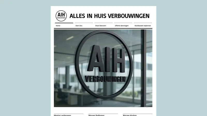 Website van Alles In Huis verbouwingen