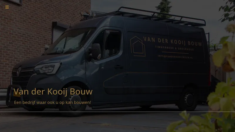 Website van B.A. van der kooij bouw