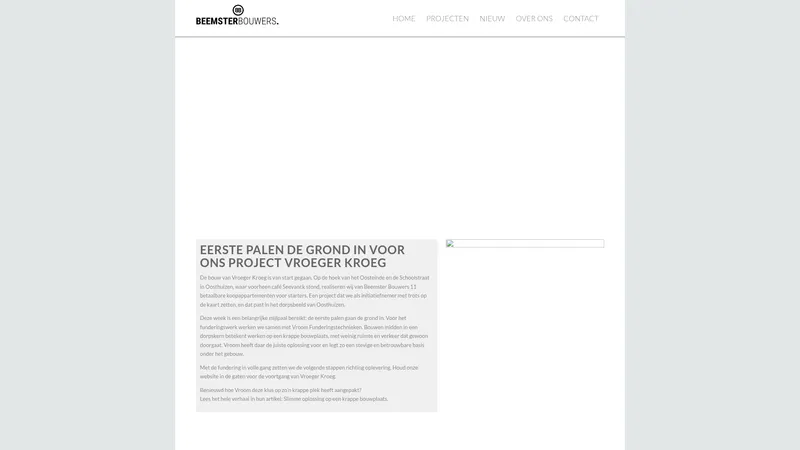 Website van Beemster Bouwers