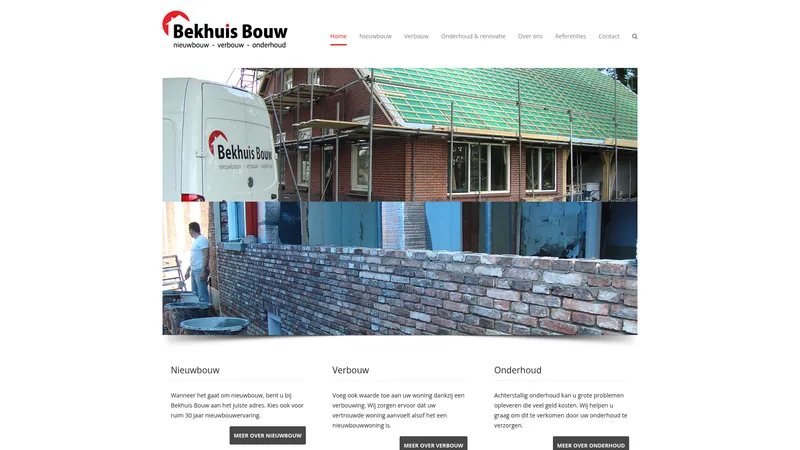 Website van Bekhuis Bouw