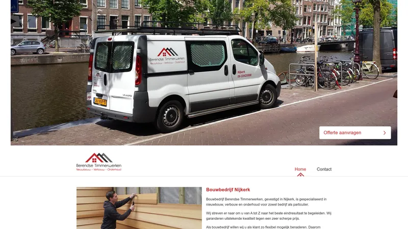 Website van Berendse Timmerwerken