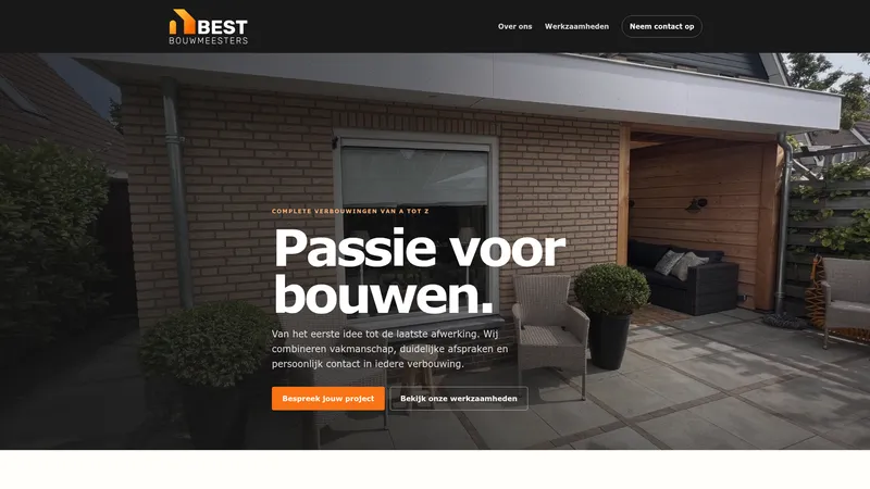 Website van Best Bouwmeesters B.V.