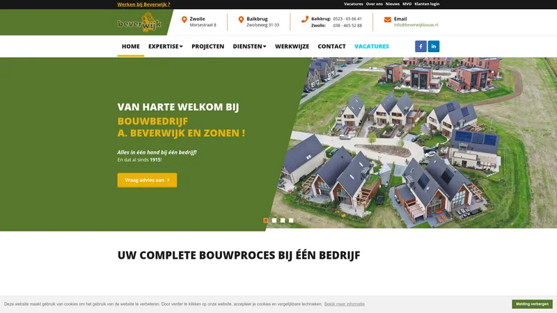 Website van Beverwijk Bouwbedrijf & Zn BV