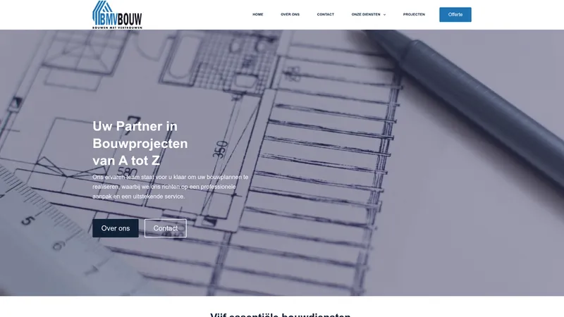 Website van BMV bouw