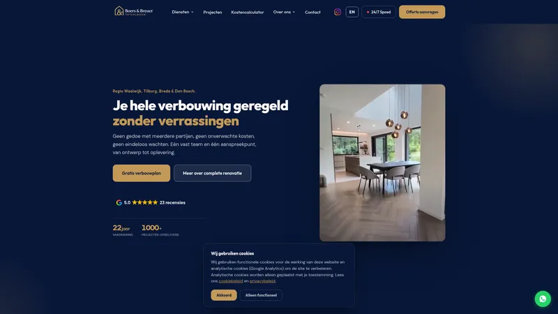 Website van Boers & Breuer Totaalbouw