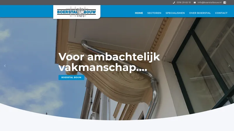 Website van Boerstal Bouw B.V.