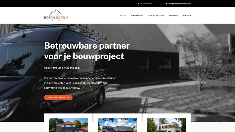 Website van Bosch Boselie Bouw