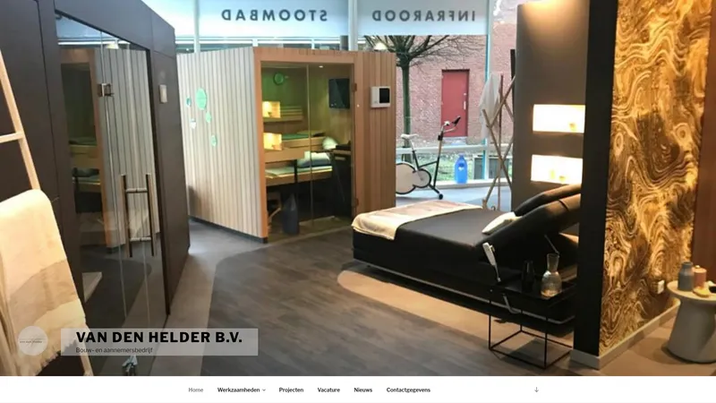 Website van Bouw- & aannemersbedrijf Van den Helder B.V.