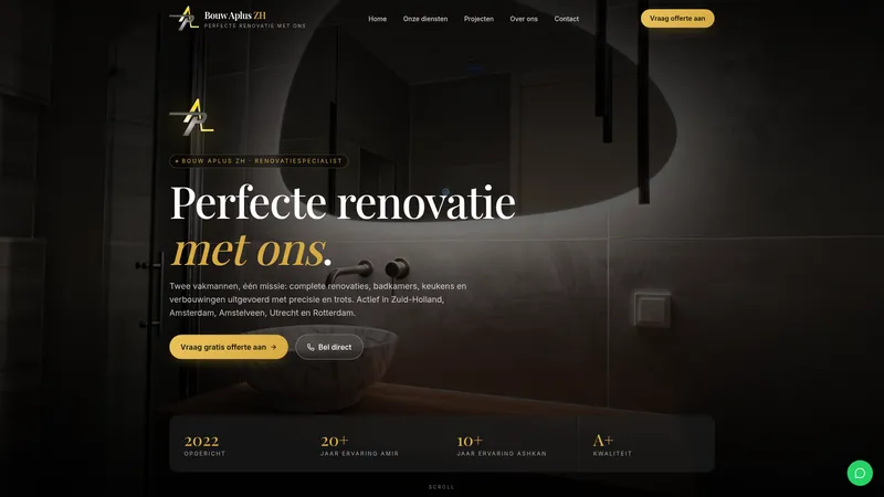 Website van Bouw APlus ZH