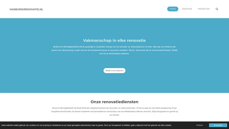 Website van Bouw- en Montagebedrijf van Burik