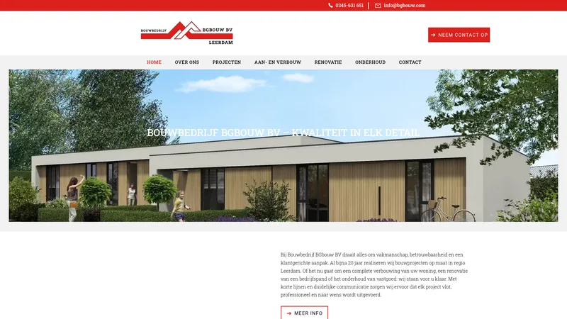 Website van Bouwbedrijf BGBouw BV