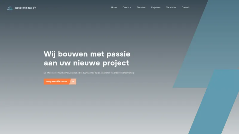 Website van Bouwbedrijf Boer