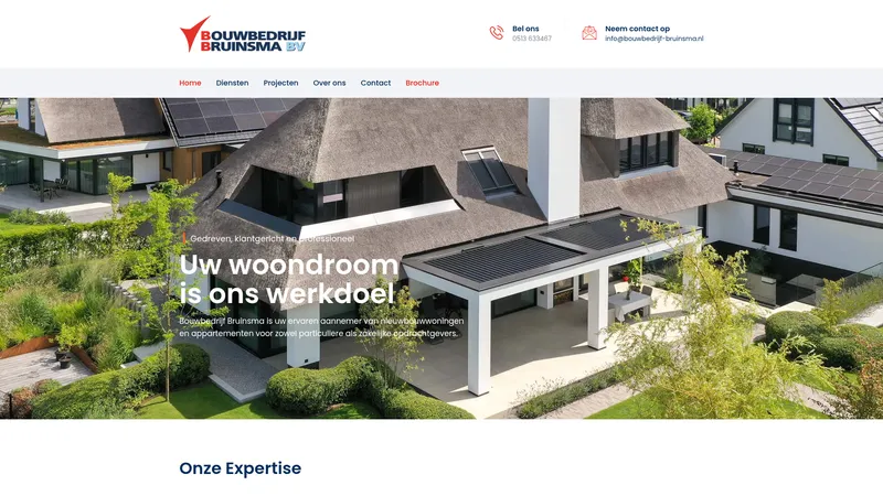 Website van Bouwbedrijf Bruinsma B.V.