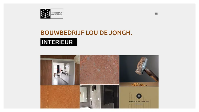 Website van Bouwbedrijf de Jongh