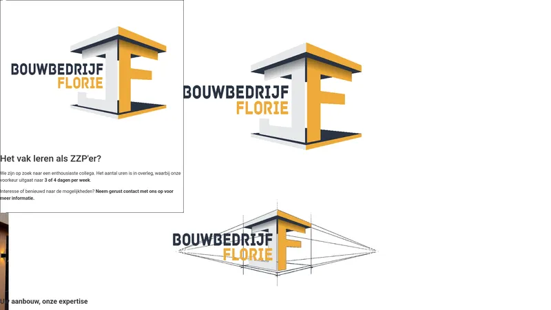 Website van Bouwbedrijf Florie