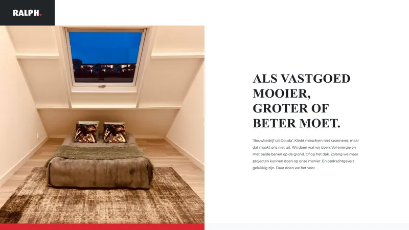 Website van Bouwbedrijf Gouda | Ralph Bouwt