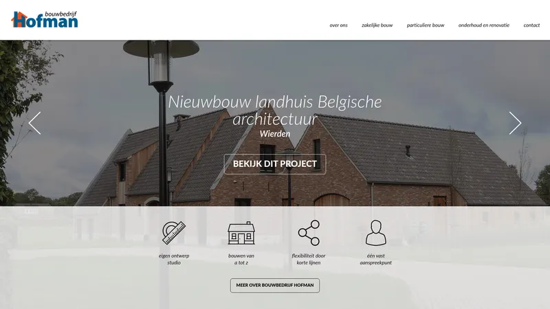 Website van Bouwbedrijf Hofman