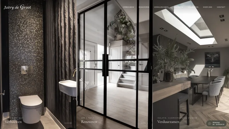 Website van Bouwbedrijf Huizen Jaivy de Groot B.V.