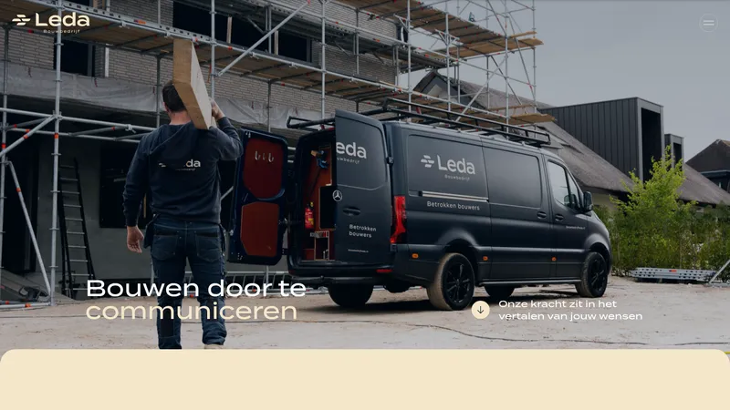 Website van Bouwbedrijf Leda B.V.