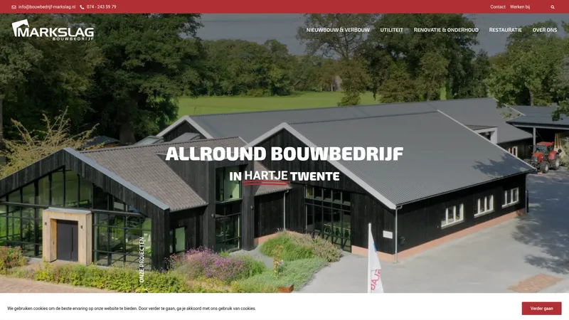 Website van Bouwbedrijf Markslag