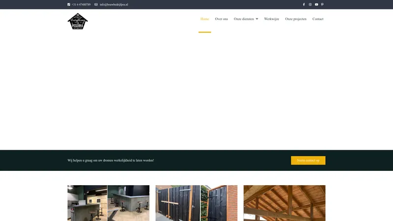 Website van Bouwbedrijf Pos - Everything is Possible