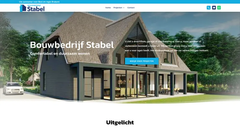 Website van Bouwbedrijf Stabel