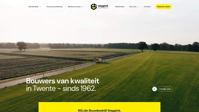 Website van Bouwbedrijf Steggink