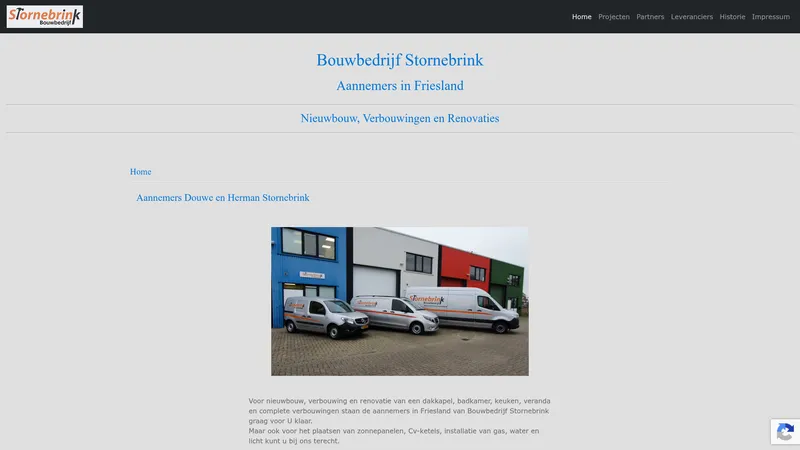 Website van Bouwbedrijf Stornebrink