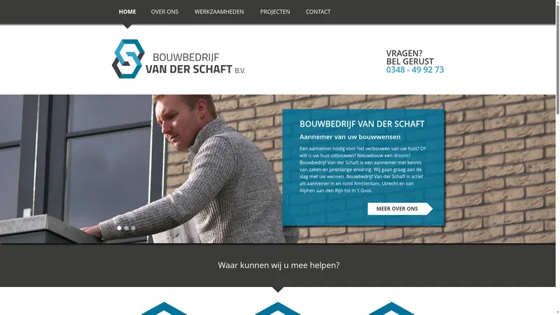 Website van BOUWBEDRIJF VAN DER SCHAFT