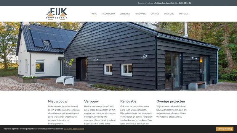 Website van Bouwbedrijf van Eijk