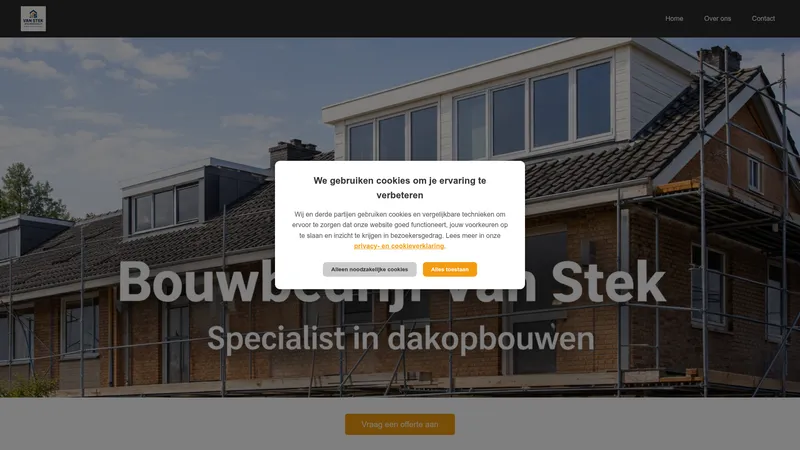 Website van Bouwbedrijf van stek